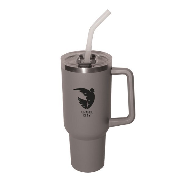 Sequoia Double Wall Stainless Travel Mug with Straw, 40oz.