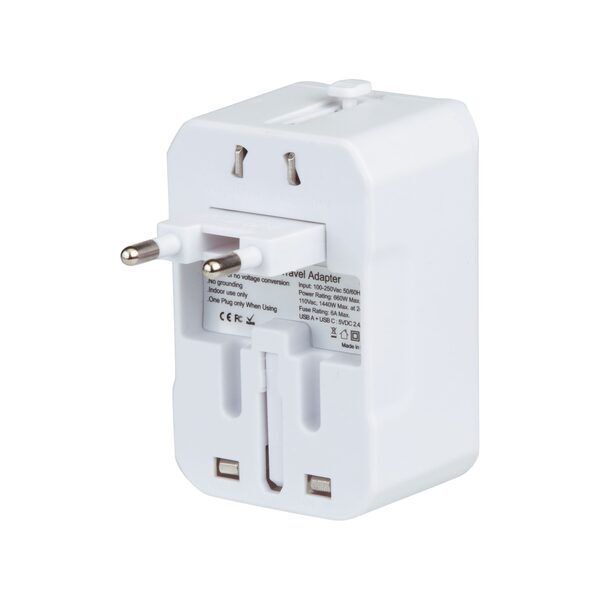 Universal Adapter w/ USB-A & USB-C Ports