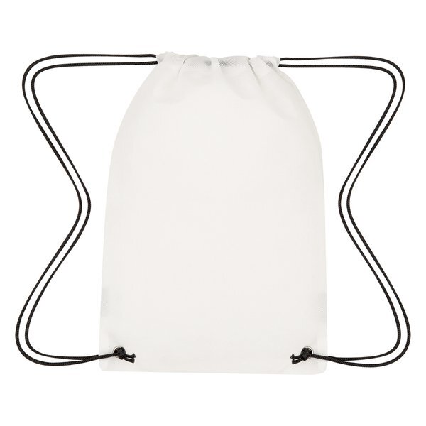 Lil' Bit Reflective Non-Woven Coloring Drawstring Bag w/ Crayons