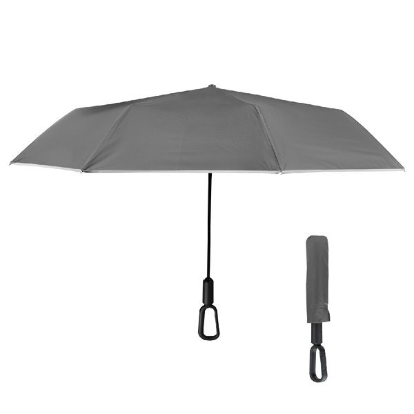 Reflective Umbrella w/ Carabiner Handle, 46" Arc