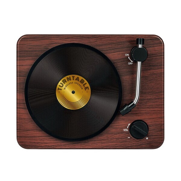 Turntable Bluetooth Speaker with Custom Record Envelope
