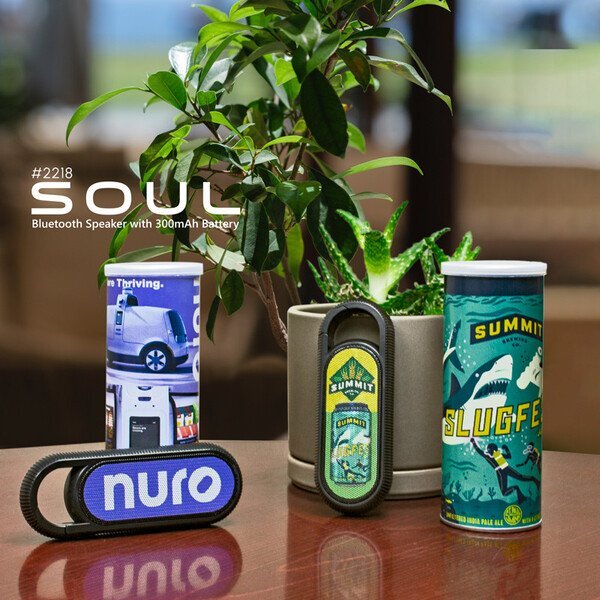 Soul Bluetooth Speaker with Branded Can Packaging