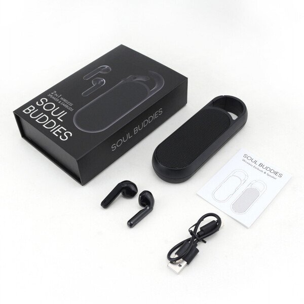 Soul Buddies 2 in 1 Wireless Earbuds & Portable Speaker