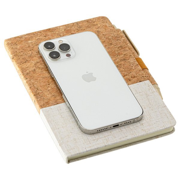 Cork & Linen Journal w/ Eco Pen, 5-1/2" x 8-1/4"