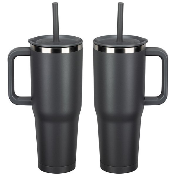 SENSO™ Summit Insulated Stainless Steel Travel Mug w/ Press-In Straw Lid, 40oz.