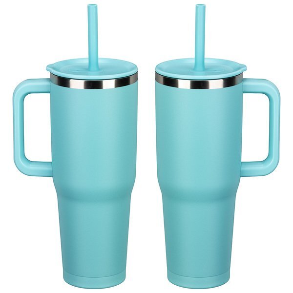 SENSO™ Summit Insulated Stainless Steel Travel Mug w/ Press-In Straw Lid, 40oz.