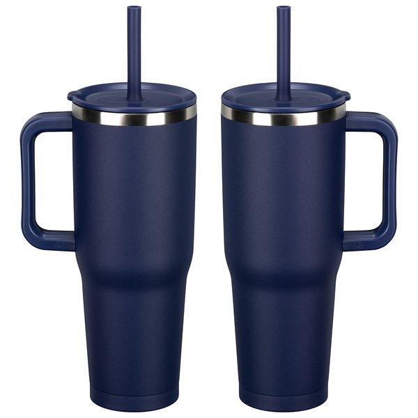 SENSO™ Summit Insulated Stainless Steel Travel Mug w/ Press-In Straw Lid, 40oz.