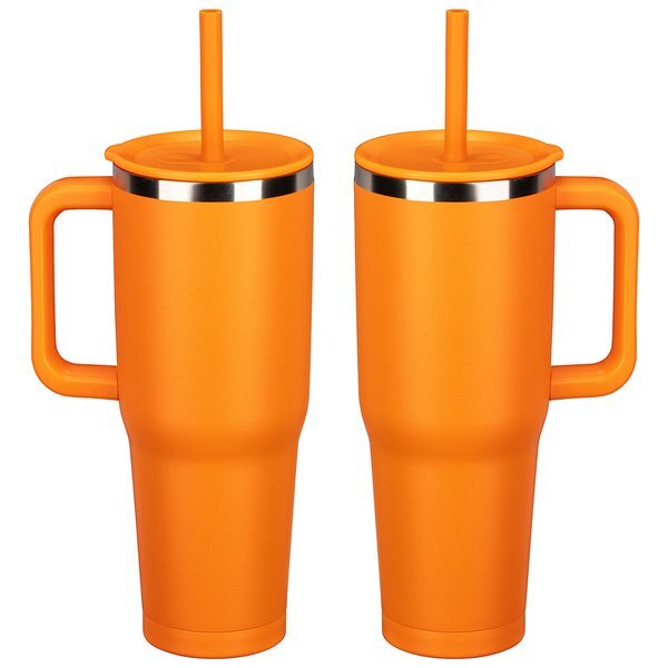 SENSO™ Summit Insulated Stainless Steel Travel Mug w/ Press-In Straw Lid, 40oz.