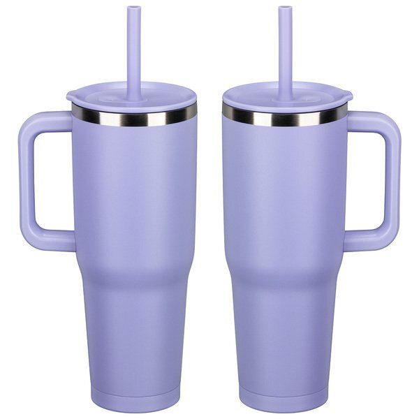 SENSO™ Summit Insulated Stainless Steel Travel Mug w/ Press-In Straw Lid, 40oz.