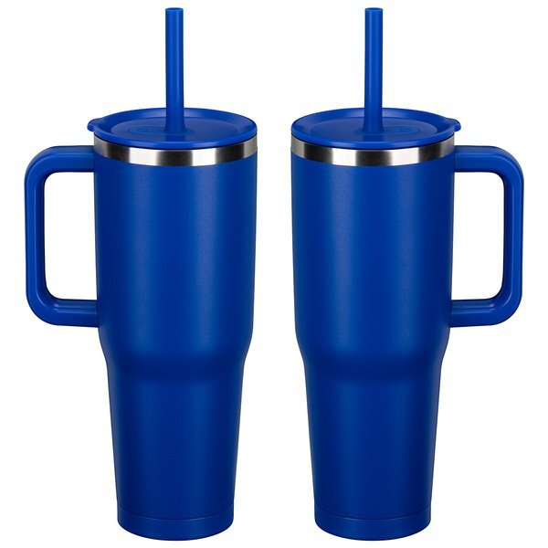 SENSO™ Summit Insulated Stainless Steel Travel Mug w/ Press-In Straw Lid, 40oz.