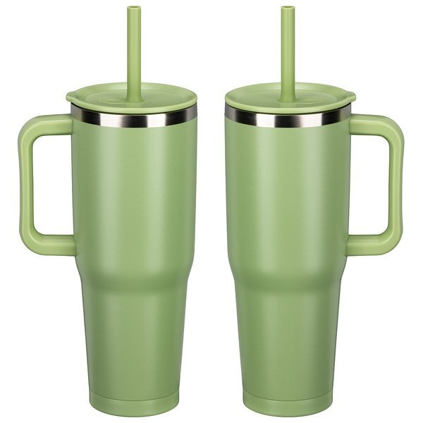 SENSO™ Summit Insulated Stainless Steel Travel Mug w/ Press-In Straw Lid, 40oz.