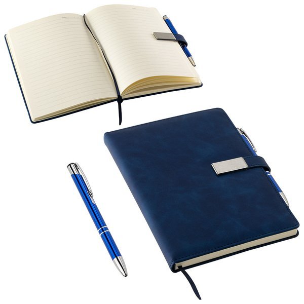 Thesis Hard Cover Journal w/ Magnetic Closure & Pen, 8-1/2" x 5-3/4"
