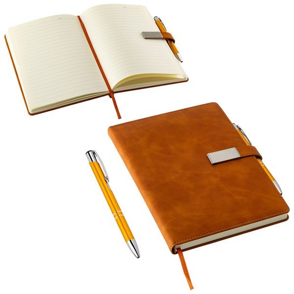 Thesis Hard Cover Journal w/ Magnetic Closure & Pen, 8-1/2" x 5-3/4"
