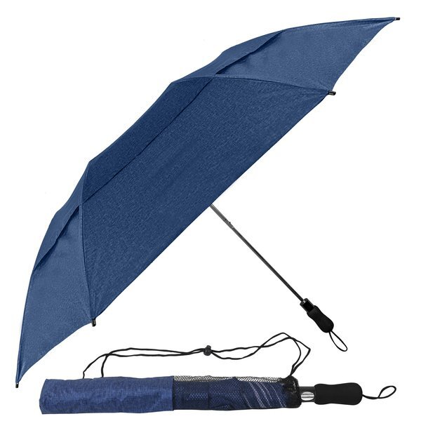 Vented Heather Little Giant Folding Golf Umbrella, 58" Arc