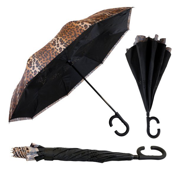 Leopard ViceVersa Inverted Umbrella, 46" Arc