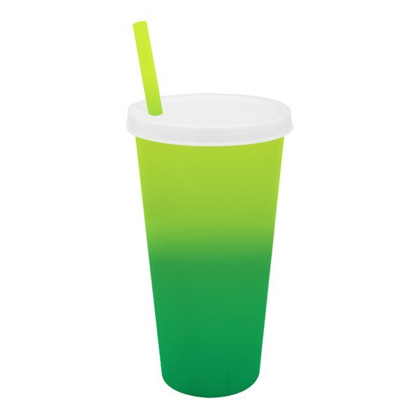 Mood Color Changing Cup w/ Lid & Straw, 26oz.