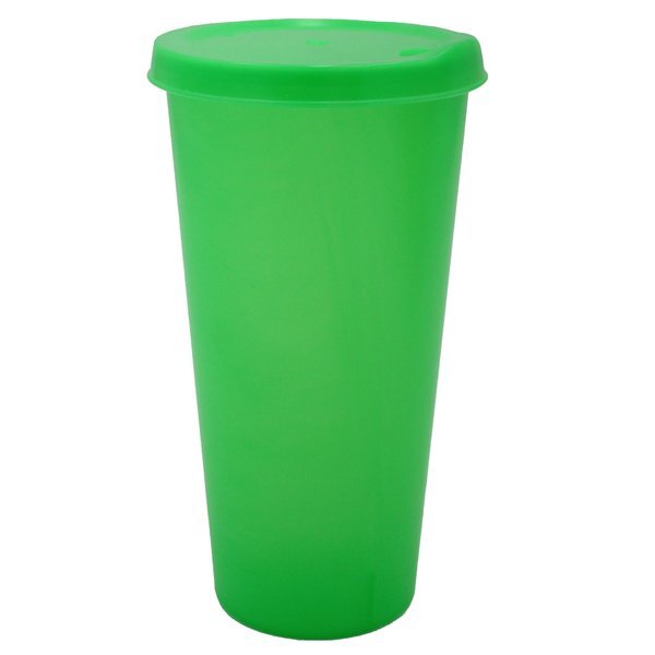Plastic Colors Cup w/ Lid, 26oz.