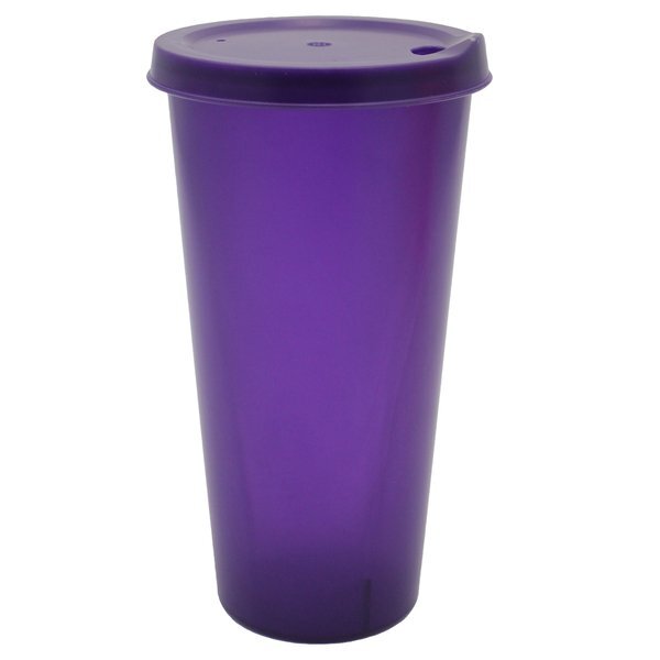 Plastic Colors Cup w/ Lid, 26oz.