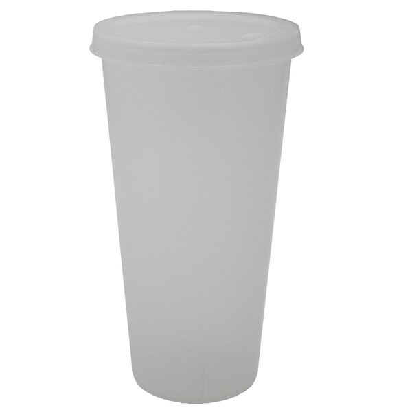 Plastic Colors Cup w/ Lid, 26oz.