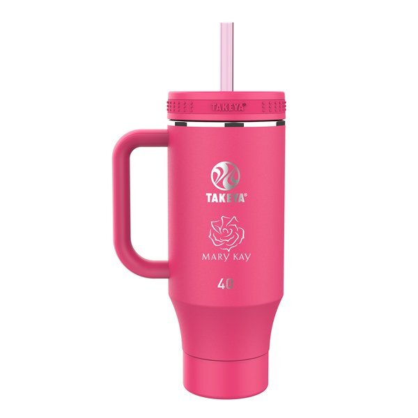 Takeya® Double Wall Insulated Straw Tumbler w/ Handle, 40oz.