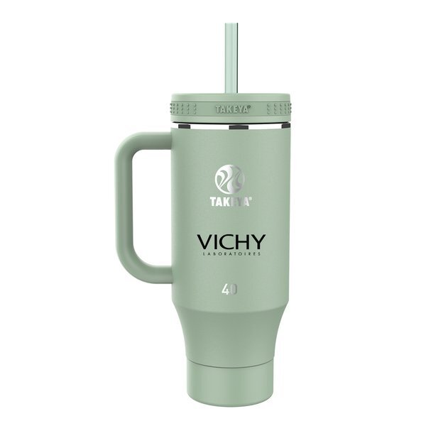 Takeya® Double Wall Insulated Straw Tumbler w/ Handle, 40oz.
