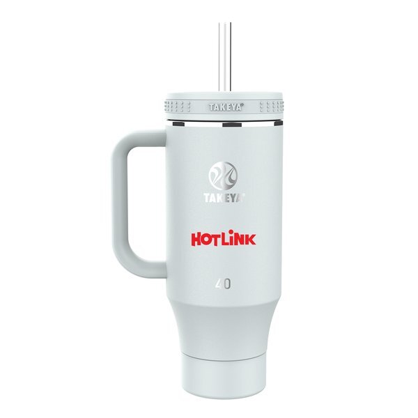 Takeya® Double Wall Insulated Straw Tumbler w/ Handle, 40oz.