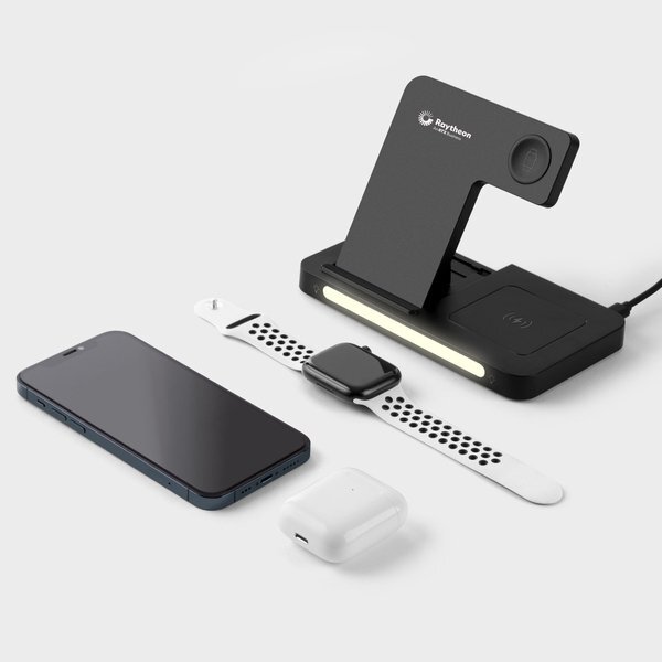 Wireless 3-in-1 Charging Station with Adjustable Light