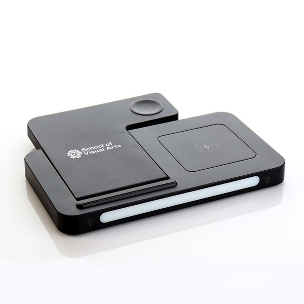Wireless 3-in-1 Charging Station with Adjustable Light