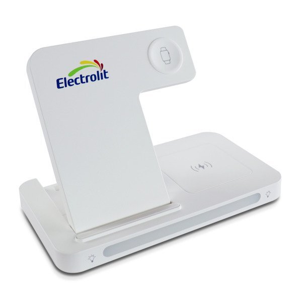 Wireless 3-in-1 Charging Station with Adjustable Light