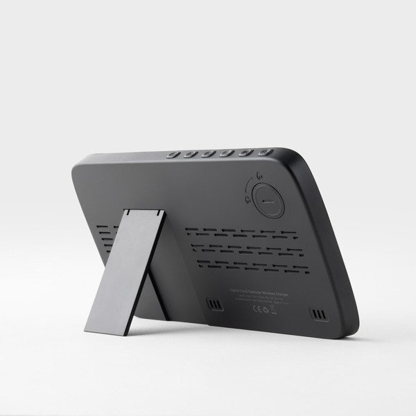 Obelisk Wireless Charging Phone Stand with Digital Alarm Clock