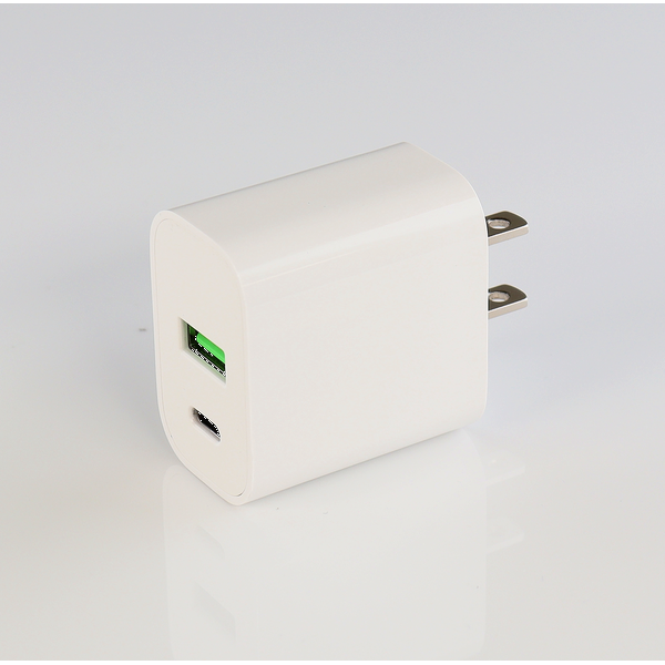 Dual Port Flat Wall Adapter