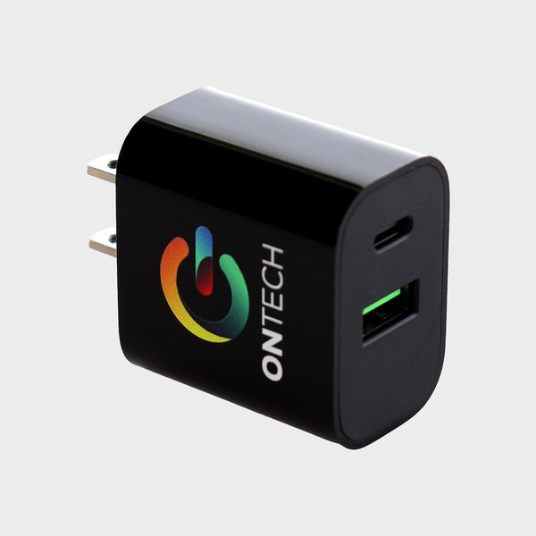 Dual Port Flat Wall Adapter
