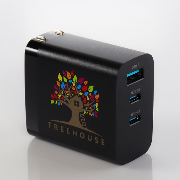 Superdapter Dual Port Flat Wall Adapter, 65W