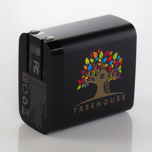 Superdapter Dual Port Flat Wall Adapter, 65W