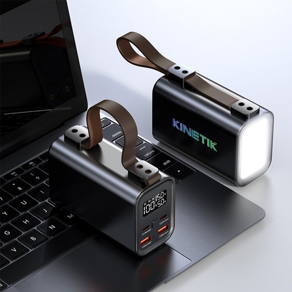 Venture 130W Tablet/Laptop Charging Power Bank with Dual Type-C and USB Ports,  27000mAh