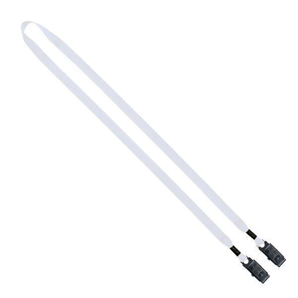 Polyester Double Bulldog Clip Lanyard, 1/2"