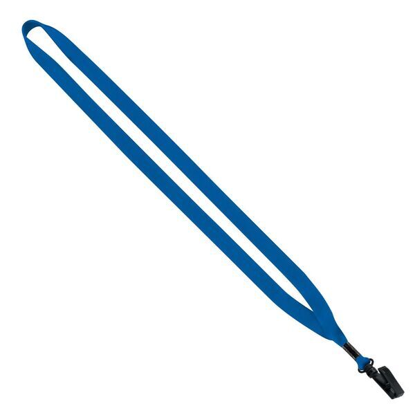 Polyester Lanyard with Plastic Bulldog Clip, 1/2"