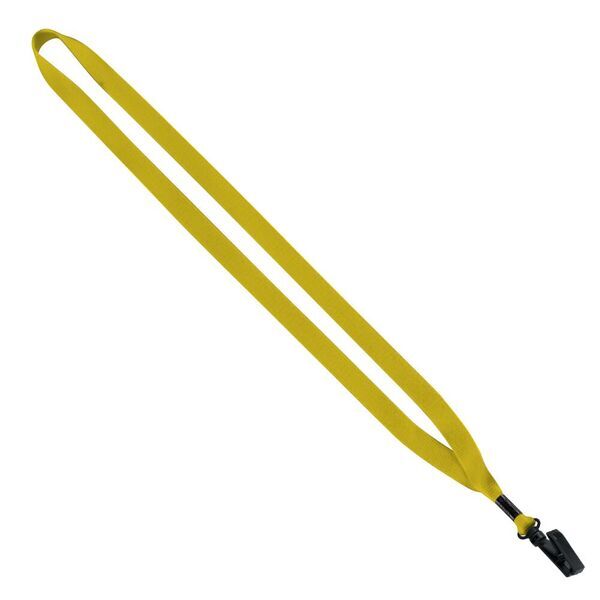 Polyester Lanyard with Plastic Bulldog Clip, 1/2"