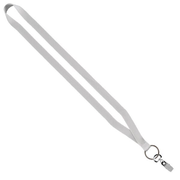 Polyester Lanyard with Sewn Metal Bulldog Clip, 1/2"