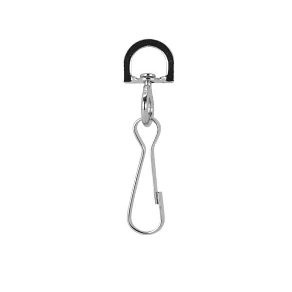 Polyester Lanyard with Sewn Metal Swivel Snap Hook, 1/2"