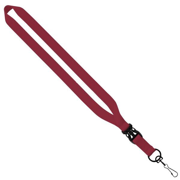 Polyester Lanyard with Slide Buckle Release & Swivel Snap Hook, 3/4"