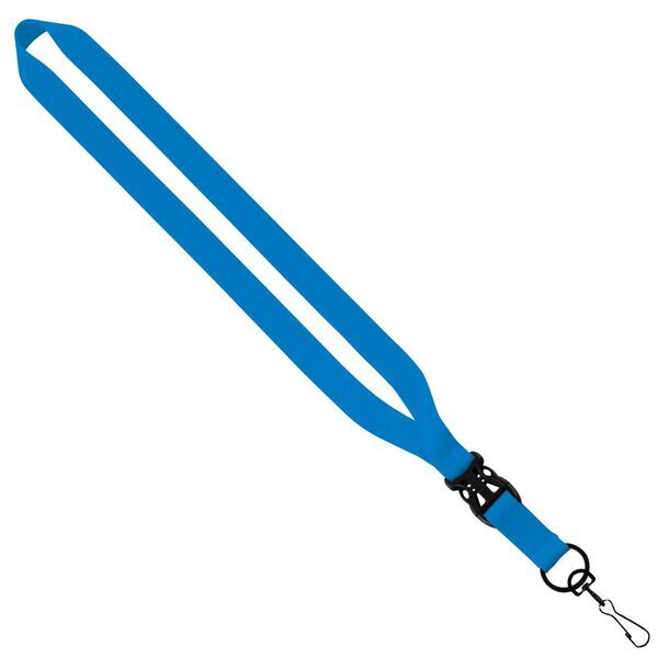 Polyester Lanyard with Slide Buckle Release & Swivel Snap Hook, 3/4"