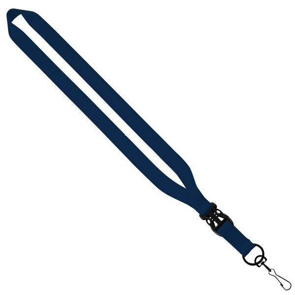 Polyester Lanyard with Slide Buckle Release & Swivel Snap Hook, 3/4"
