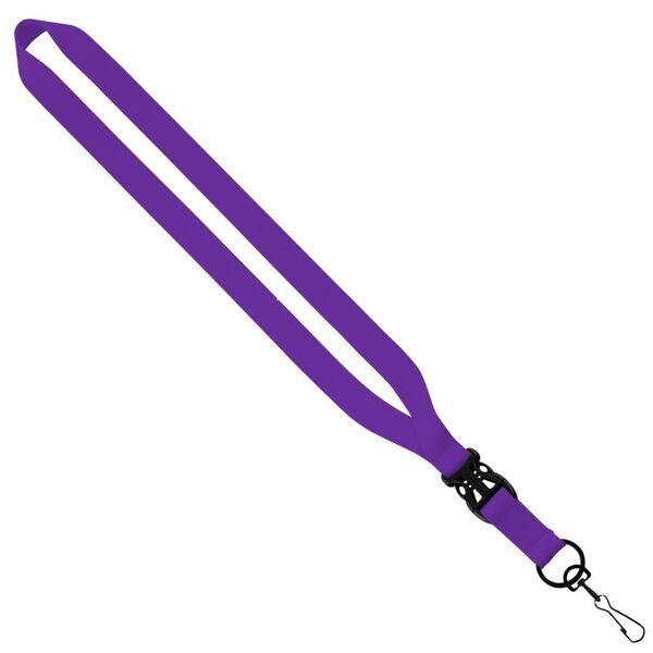 Polyester Lanyard with Slide Buckle Release & Swivel Snap Hook, 3/4"