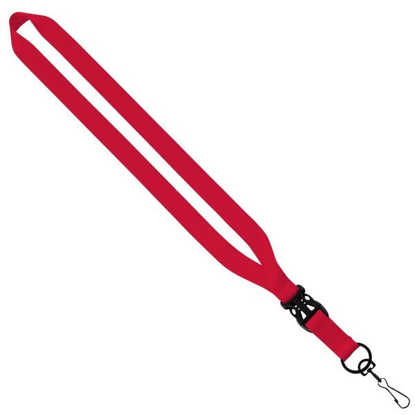 Polyester Lanyard with Slide Buckle Release & Swivel Snap Hook, 3/4"