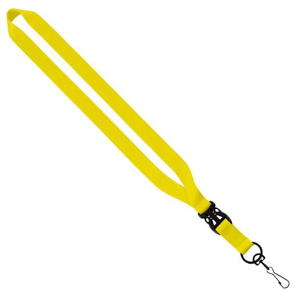 Polyester Lanyard with Slide Buckle Release & Swivel Snap Hook, 3/4"
