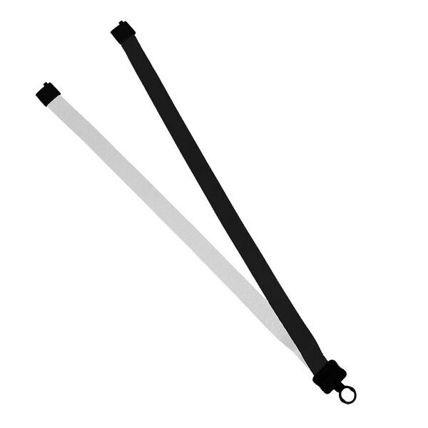 Multi color (left and right) Polyester Lanyard with Plastic Clamshell, 3/4"