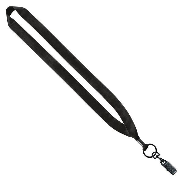 Polyester Lanyard with Metal Crimp & Bulldog Clip, 3/4"