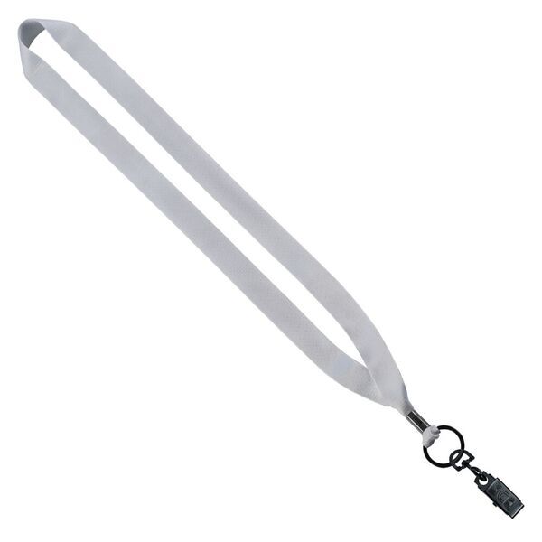 Polyester Lanyard with Metal Crimp & Bulldog Clip, 3/4"