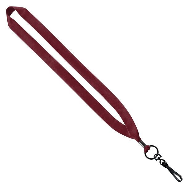 Polyester Lanyard with Metal Crimp & Swivel Snap Hook, 3/4"